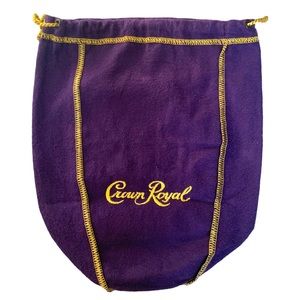 Vintage Crown Royal Velvet Purple Fabric Drawstring Bag Collectible Set of 5